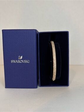 Swarovski Gold Crystal Pavé Bangle Bracelet